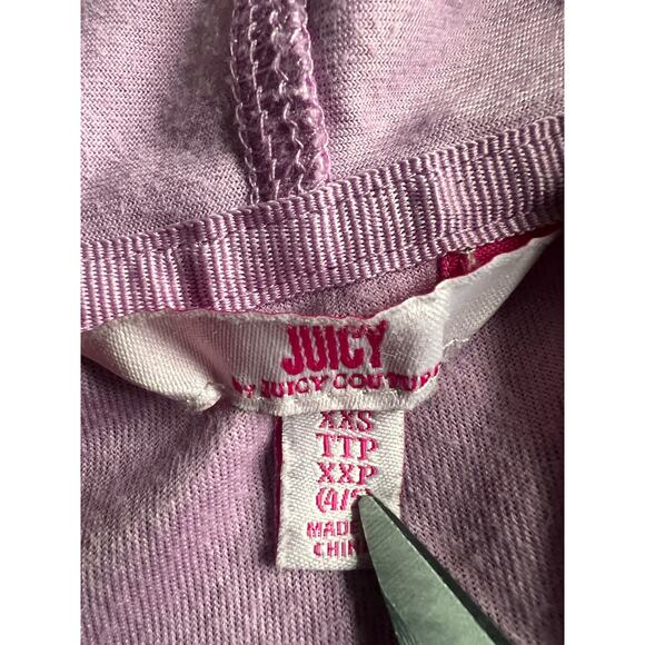 Y2K Juicy By Juicy Couture Baby Purple Zip Up With Embroidered Crown XXS - Picture 4 of 5